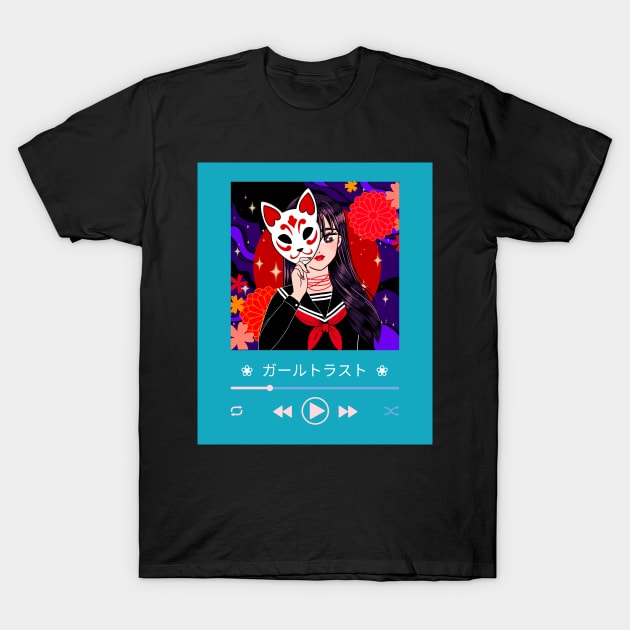 Vibrant Japanese Song Thumbnail T-Shirt by Ani-mazing Merch